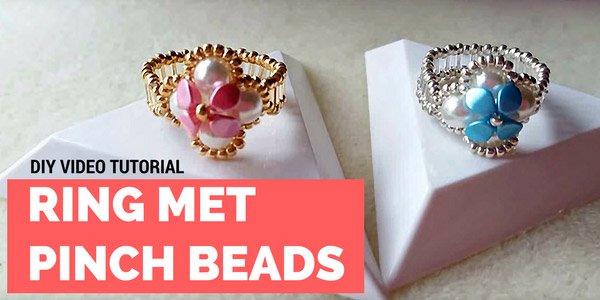 DIY video: ring met Pinch beads