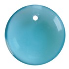 Puca Vintage - Lentil Pendant - 12x12x3.5 - Aquamarine