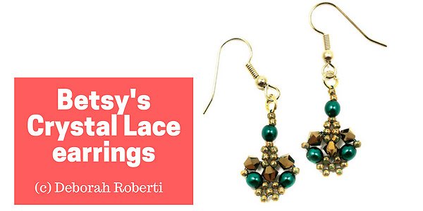 DIY tutorial: Betsy's Crystal Lace earrings