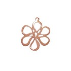 Hanger bloem - Rosé goud - 28mm