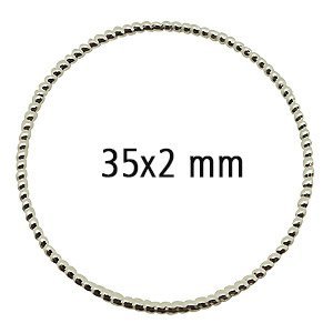 Cirkel fantasie - Zilverkleur - Metaal - 35x2mm