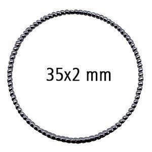 Cirkel fantasie - Hematiet - Metaal - 35x2mm