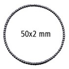 Cirkel fantasie - Hematiet - Metaal - 50x2mm