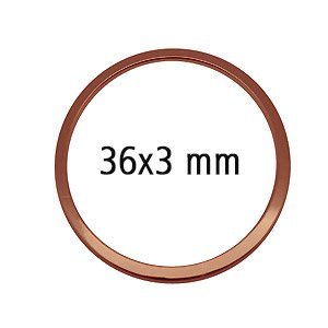 Tussenstuk cirkel - Rosé - Metaal - 36x3mm