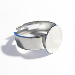 Ring - 12 mm - zilverkleur - dubbele band - S:19 mm