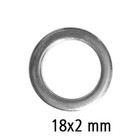 Afgeplatte ring - Zilverkleur - 18x2mm