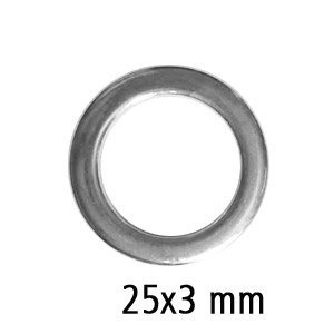 Ring - Zilverkleur - Metaal - 25x3mm