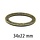 Ovale platte ring - Bronskleur - Metaal - 34x22mm