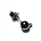 Oorsteker - Bal steker met oog - Hematiet - Metaal - 5mm