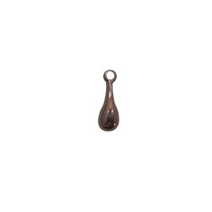 Hanger druppel - Chocolade - Metaal - 17x10mm