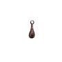 Hanger druppel - Chocolade - 17x10mm