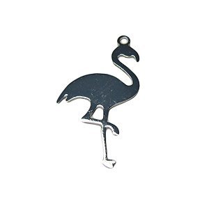 Flamingo hangeroog - Zilverkleur - Metaal - 22x13mm