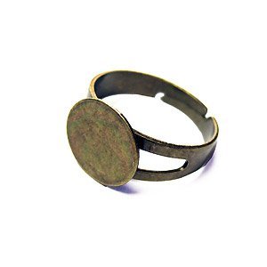 Ring - 12 mm - bronskleur - S:18 mm