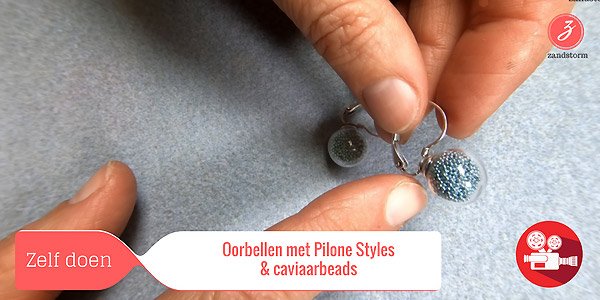 ZandstormTV - Oorbellen met Pilone Styles en caviaarbeads