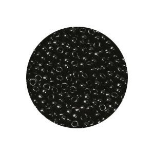 Rocailles Miyuki 8/0 - Opaque Black (n°401) - 6.5gr