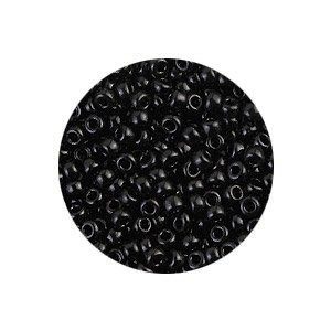 Rocailles Miyuki 8/0 - Mat Opaque Black (n°401F) - 6.5gr