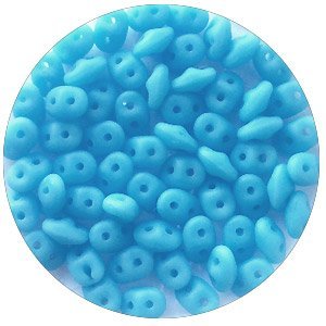 Superduo - Turquoise blue mat - Glas - 2/5 mm