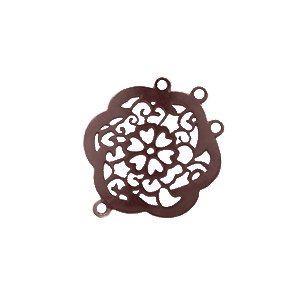 Filigraan hanger - Chocolade - 20mm