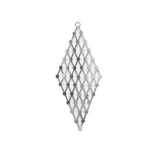 Filigraan hanger - Rhodium - 45x25mm