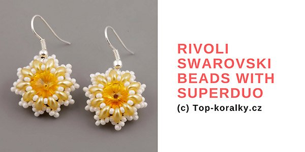 DIY patroon: Rivoli Swarovski beads with Superduo