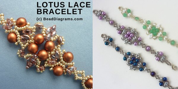 DIY patroon: Lotus lace bracelet