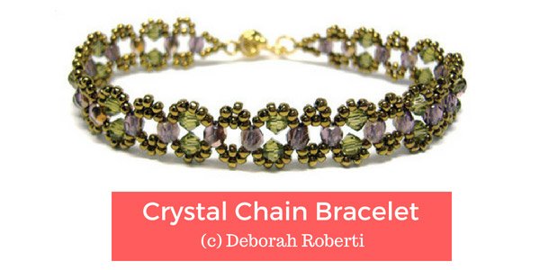 DIY patroon - Crystal chain bracelet