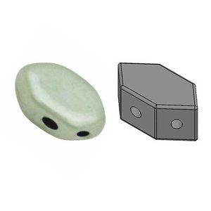 Paros - Opaque Light Green Ceramic Look - Glas - 7x4mm