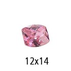 Zirconia  - Pink Sapphire - Barrel - Checkerboard 12mm x 14mm