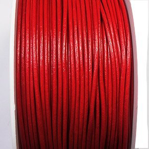 Rond leder - Rood - Leder - 1.5mm