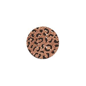 Pastille plat - Rose gold - Leder - 15mm