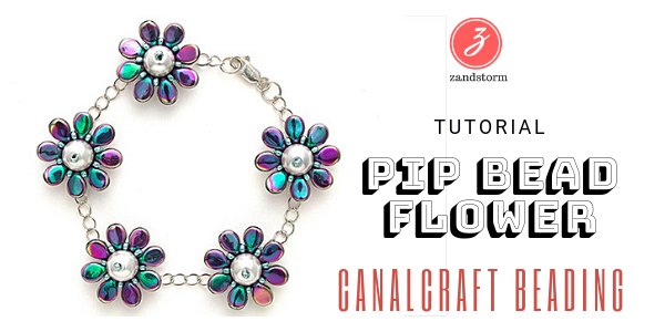 Tutorial:  Pip Bead Flower bracelet