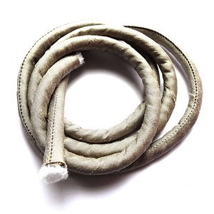 Gevulde zijden koord - Beige - 1m - 8mm