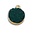 Hanger fantasie rond - Groen/goud - Resin - 19x15mm