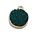 Hanger fantasie rond - Groen/goud - Resin - 19x15mm