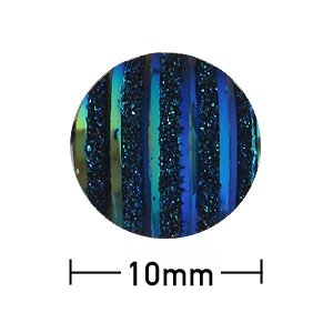 Kleefcabochon - Rond - Turquoise parelmoer - 10mm