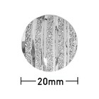 Kleefcabochon - Rond - Zilver parelmoer - 20mm