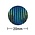 Kleefcabochon - Rond - Turquoise parelmoer - 20mm