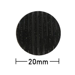 Kleefcabochon - Rond - Zwart parelmoer - 20mm