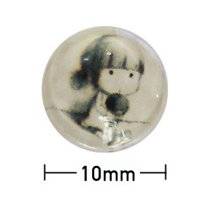 Kleefcabochon - Rond - Kindje met pop - 10mm