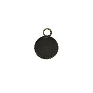 Hanger rond - Plateau - Bronskleur - voor cabochon 10mm