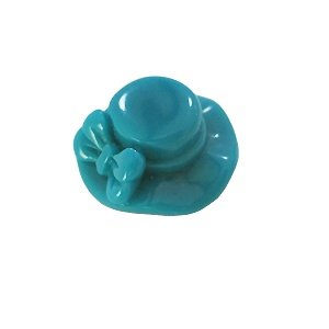 Hoedje om te kleven - Turquoise - Resin - 20mm