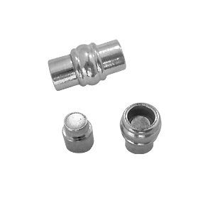 Magneetslot  - Zilverkleur - 13x8mm/voor 4mm