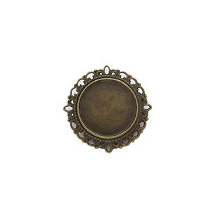 Broche fantasie - Bronskleur- 28mm