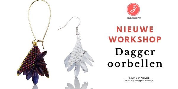 Nieuwe workshop in mei: "Dagger oorbellen"