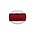 Olijf groot gat - Crystal intern rood - Kunststof - 25x22mm