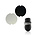Ringstandaard In kunstleer - 36.5 mm - 2 stuks (wit en zwart)