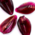 Hanger blaadje - Rood/roze - Murano glas - 31.6x18mm