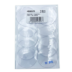 Ringstandaard In plastic- Transparant - 3.5cm - Per 10 Stuks