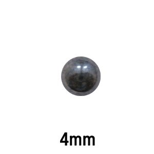 Glas cabochon voor ring met gaatjes - 4mm - anthraciet