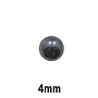 Glas cabochon - 4mm - anthraciet